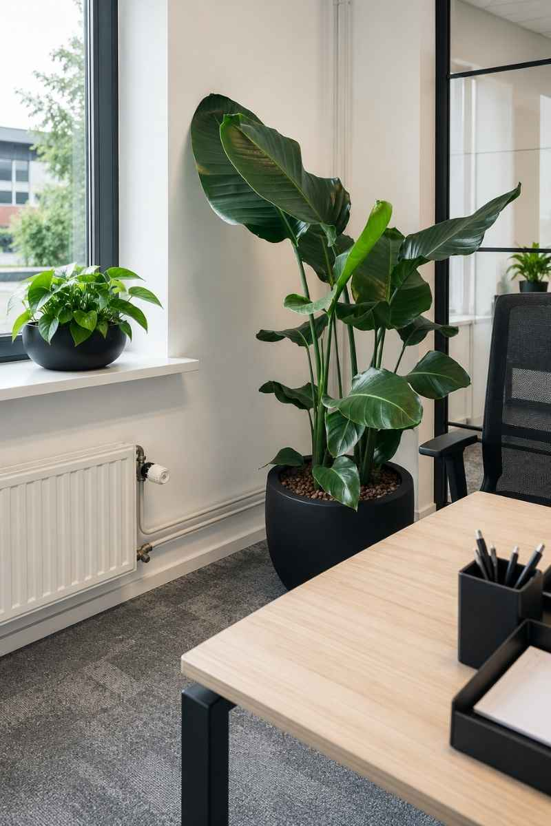 Kantoorplanten op de werkvloer bij IMA Life in Dongen