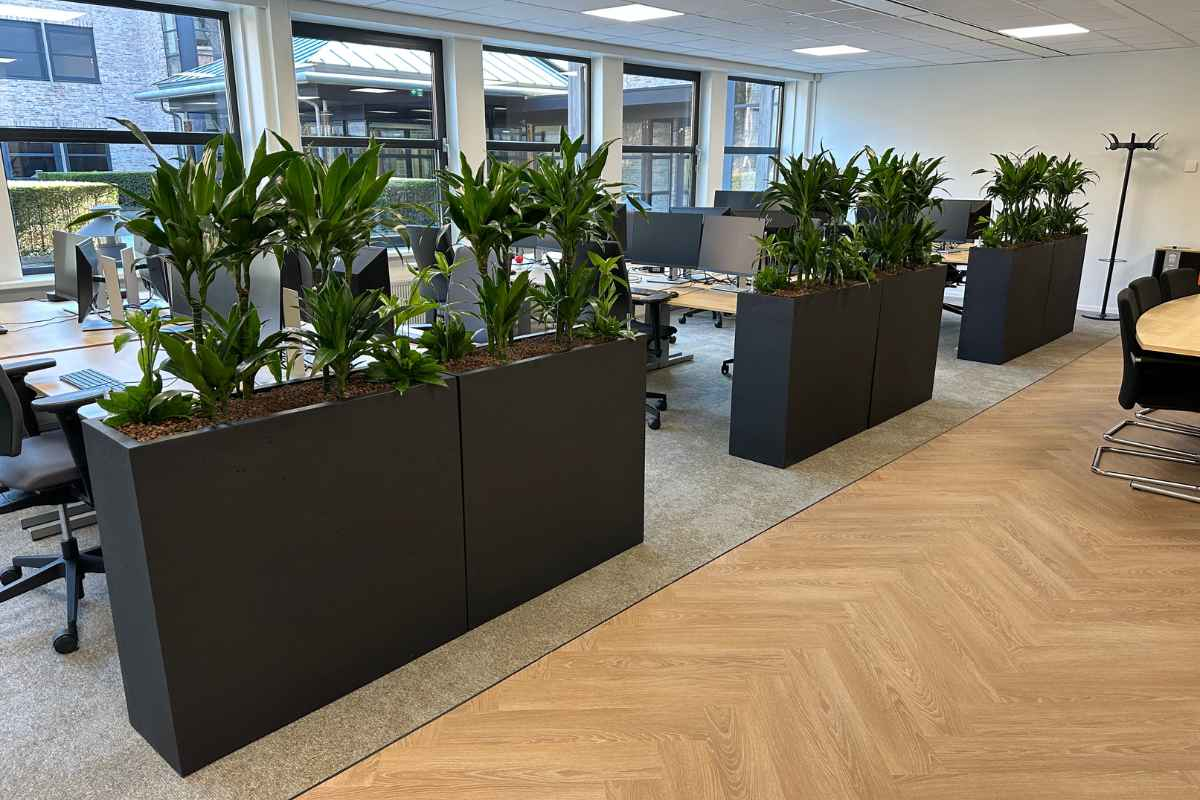Groene scheiding op de werkvloer Groene scheiding op de werkvloer bij Lelie Zorggroep Regiokantoor Nunspeet